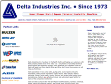 Tablet Screenshot of deltaindustriesinc.com